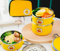 Lunch Box Food ปิ่นโตสแตนเลส 3 ชั้น ทรงกลม เก็บอุณหภูมิได้นาน กล่องข้าวสวยๆ ปิ่นโตใส่อาหาร ปิ่นโตใส่อาหาร เก็บความร้อน ปิ่นโต อาหาร ปิ่นโตสวยๆ Pìnto ปิ่นโต พร้อมส่ง