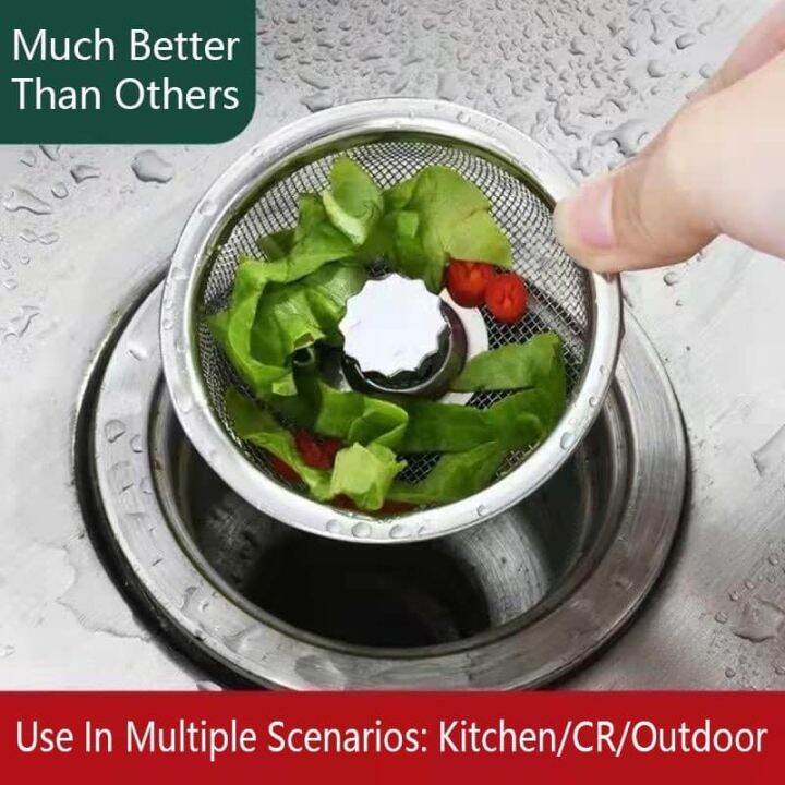 Stainless Steel Kitchen Sink Filter Mesh Sink Sewer Strainers Bathroom