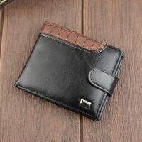 238815wallet--❇ Short man purse business buckles the new wallet soft leather multi-function spell skin a drivers license