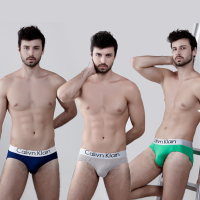 5ชิ้นเซ็ต Calivn Klain Letter พิมพ์กางเกงชายผ้าฝ้ายนุ่มชุดชั้นในชายสีทึบ Knickers 3D กระเป๋ากางเกงขาสั้นชายกางเกง