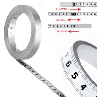 Self-Adhesive Measuring Tape Stainless Steel Workbench Ruler Adhesive Backed Tape Measure Metric Scale Rust-Proof Durable Ruler Linear Measurement