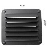 ●☃ 5-1/2 x 4-7/8 inch 14 x 12.4cm Louvered Vents Style Boat Marine Hull Air Vent Grill Cover (Black)