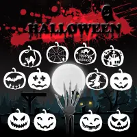 2022 Halloween Pumpkin DIY Drawing Template Plastic Painting Stencils Journal Notebook Diary Scrapbook Halloween Festival Decor