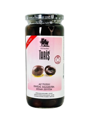 Taris Black Olives in Brine - Less Salty มะกอกดำในน้ำเกลือ - สูตรเกลือต่ำ(เค็มน้อย) (500 g)