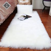 【SALES】 Plush Sheepskin Rugs For Bedroom Carpet Room Long Hair Bedside Mat Floor Hairy White Rugs Red Living Room Fur Kids Carpets