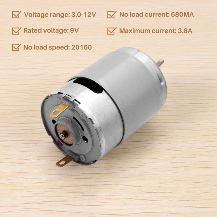 dc3-12v-large-torque-john-son380-motor-super-model-with-high-speed-motor-2-3mm