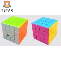 Tstar【จัดส่งรวดเร็ว】 Thinkmax®โครงสร้างใหม่4x 4ลูกบาศก์ความเร็ว Stickerless. สูงสดใส (สีชมพู)