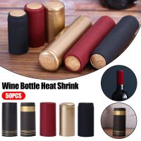 【LZ】∋  Heat Shrink Caps para Garrafa de Vinho Cápsulas Heat Shrink Vedação da tampa Aquecimento Vinho Tinto Tampas encolhíveis Hermético Shrinking Beer Film Embrulho 50PCs