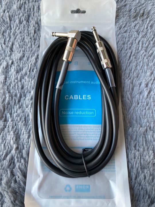 สายแจ็คกีต้าร์-cable-อย่างดี-ยาว-3-เมตร-ยี่ห้อ-acoustic-สีดำ