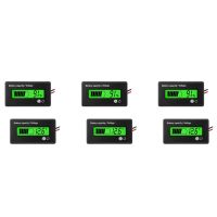 6 Pcs DC 12V 24V 36V 48V 72V Battery MeterBattery Capacity Voltage Indicator Lead-Acid and Lithium Ion Battery Indicator