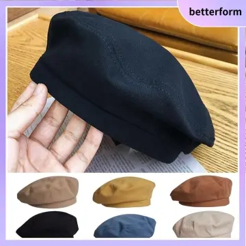 Elegant Lace Decor Beret British Style Solid Color Berets Women