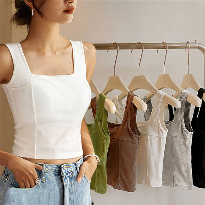 เสื้อครอป-y2k-ฮิปป๊อปสำหรับผู้หญิงเสื้อครอปเสื้อชั้นในสตรีเซ็กซี่ฮิปป๊อปเกาหลี2023แฟชั่นใหม่คงที่