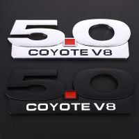 Car Sticker 5.0 Trim Front Hood Grille Emblem Badge Rear Trunk 3D Car Decals For 5.0 Coyote V8 TWIN Turbo Emblem Ford Mustang