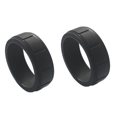 8mm Popular for Women Silicone Cool Rings Rectangle Silicone Wedding Ring Environmental Sports RingX2