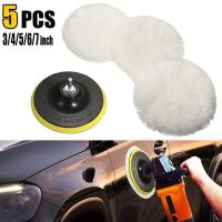 【YF】☬┅  5Pcs Car Polishing Set Wool Buffing 3/4/5/6/7 Inch Disc for Polisher Paint Waxing