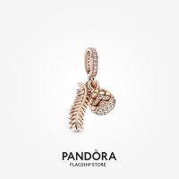 Official Store Pandora 14k Rose Gold-Plated Sparkling Pine Cone Dangle Charm