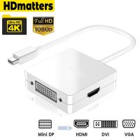 HDMI DVI VGA ขนาดเล็กช่องแสดงผลไปยัง DP สายอะแดปเตอร์ Thunderbolt MDP เพื่อ VGA HDMI DVI การแสดงผลวิดีโอแปลงสำหรับ MacBook อากาศโปร