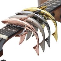 （roast chicken）โลหะ Shark Guitar Capo โลหะผสมสังกะสีคุณภาพสูง Quick Change Clip Bass Guitar Bridge กีตาร์เครื่องสายอุปกรณ์เสริม