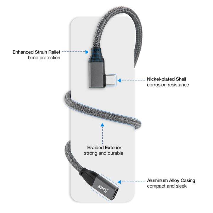 hot-ruxmmmlhj-566-usb-c-สายพ่วงตัวผู้ทีเสียบยูเอสบี-type-c-สาย3-1ตัวผู้10gbps-usb3-1-gen2-aliexpress