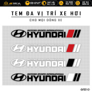 Tem Dán Xe Ô Tô Hyundai DVTOT-12 Team Decal Sticker Dán Sườn Cản Sau Cánh