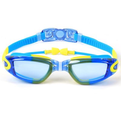 Cute Anti-Fog Children 39;s Swimming Goggles Electroplating Fashion Colorful Large Frame Learning Swimming Glasses