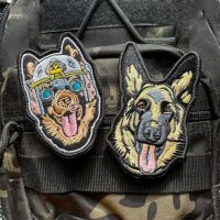 [hot] German Shepherd Embroidery Personality Outdoor Badge for Stickers