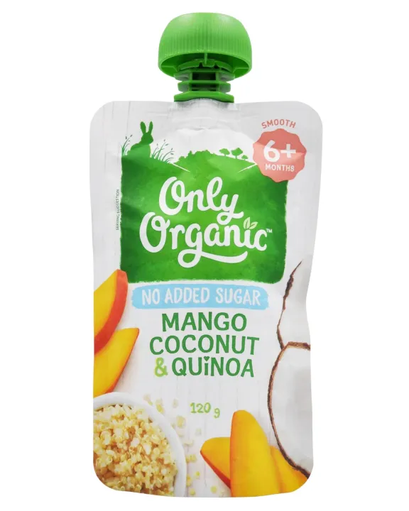 Only Organic Baby Food 6+ months - Mango Coconut & Quinoa (120g