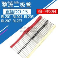 50pcs RL257 RL201 RL204 RL205 RL207 Rectifier Diode DO-15 Package