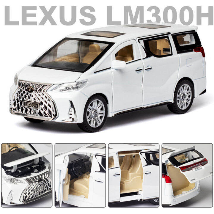 ใหม่132เล็กซัส-lm300h-mpv-พี่เลี้ยงรถรุ่นแม็กซ์-die-cast-ของเล่นยานพาหนะจำลองที่มีดึงด้านหลังประตูบานเลื่อนของขวัญสำหรับเด็กเด็ก