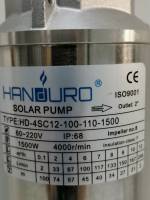 HANDURO ปั๊มบาดาล DC 1500W ท่อน้ำออก 2" 110V , 12 คิว , 100 ม. รุ่น  4SC12-100-110-1500  บ่อ 4"