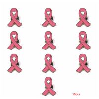 【DT】hot！ 10Pcs/Set Womens Jewelry Enamel Pink Brooch Pins Surviving Breast Cancer Awareness Lapel Buttons Badges