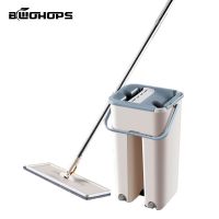 Hard Floor Flat Mop Microfiber Magic Mops Bucket Household Cleaning Dirty Dust Free Hand Washing Drying Squeeze Balai Mopping