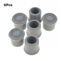 hotx【DT】 6Pcs 22mm/25mm Safe Rubber Trekking Pole End Cap Crutch Ferrule Walking Stick Cane Feet Cover Table ZXY9853