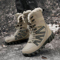 ฤดูหนาวรองเท้าผู้ชาย WARM PLUS ขนาด47 mountaineering BOOT รถจักรยานยนต์รองเท้า High-Top WARM Plush แพลตฟอร์มรองเท้าสำหรับชาย