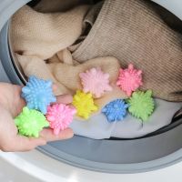 10Pcs Reusable Laundry Drying Ball Household Washing Machine Laundry Softener To Remove Dirt PVC Solid Starfish Laundry Ball