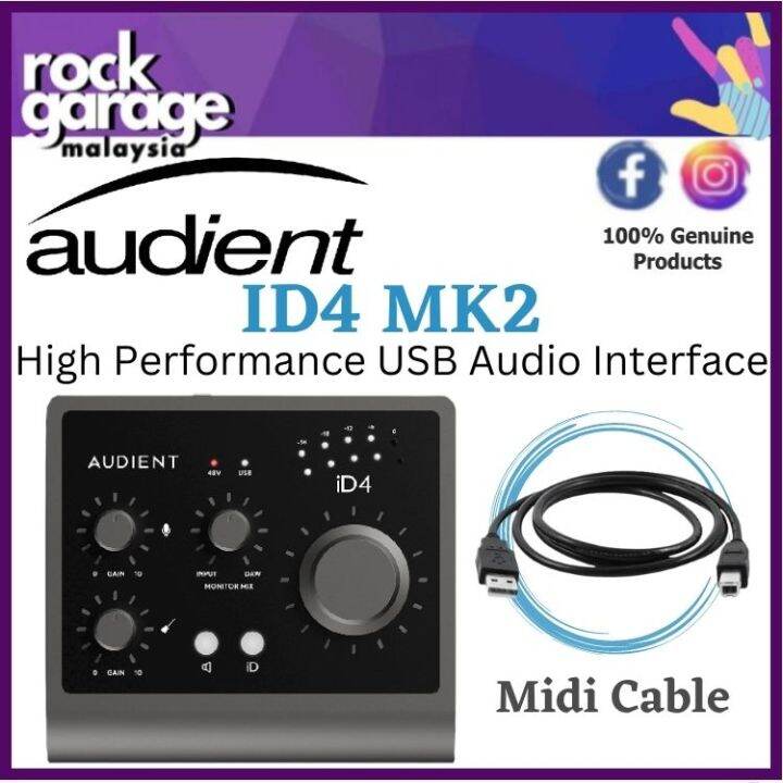 Audient ID4 MK2 High Performance USB Audio Interface (ID-4/ID4-MK2 ...