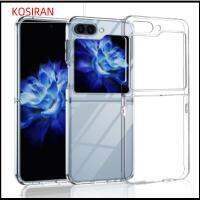 KONSIRAN 3Pcs ฝาครอบเต็มรูปแบบ เคสโทรศัพท์โทรศัพท์ เปลือกกันชน ป้องกันปกป้องปกป้อง ที่ยึดป้องกัน ป้องกันการตก พีซีโปร่งใส ฝาปิดโทรศัพท์ สำหรับ Samsung Galaxy Z flip 5 โทรศัพท์สำหรับโทรศัพท์