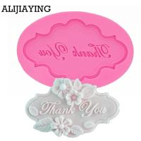 M0886 Thank You Letter form Cake Card Silicone Molds Sugar Craft Cupcake Fondant Cake Decorating Tools Chocolate Clay Moulds Bread  Cake Cookie Access