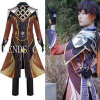 Game Genshin Impact Zhongli Cosplay Costume Zhong Li Full Set Liyue Morax Big Size Zhong Li Outfits Comic Con Anime Cosplay