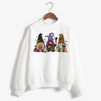 Halloween Gnome Girl Cartoon Hoodie Women Street Fleece Hoody Funny Pumpkin Loose Sweatshirt Halloween Women Tops Pullover