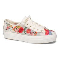 Keds รุ่น Triple Kick Rpc Embroider Mesh รองเท้าผ้าใบ ผู้หญิง สี WHITE MULTI - WF62675