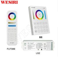 Yingke Milight 2.4G ไร้สาย8โซน Fut089 Rf B8ระยะไกล5in1หน้าจอสัมผัสติดผนังตัวควบคุมไฟ Led อัจฉริยะสำหรับแถบไฟ Led Rgbct