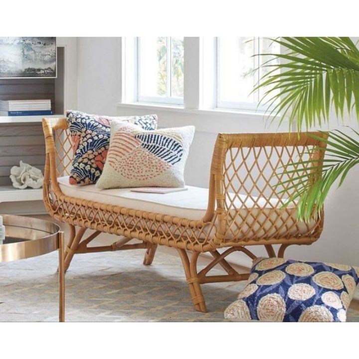 Kursi Sofa Bench Santai Malas Seater Rotan Alami Natural Murah Minimalis High Quality Lazada Indonesia