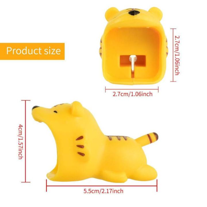 large-big-bite-animals-styling-data-cable-charger-anti-folding-cover