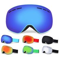 Magnetic Ski Goggles Fast Replace Lens spherical mirror lenses 100 UV Eye Protection Anti-fog Snowboard Goggles