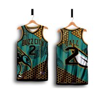 NEW BASKETBALL HORNETS 06 BALL JERSEY FREE CUSTOMIZE NAME &amp; NUMBER ONLY high quality fabric &amp; prints