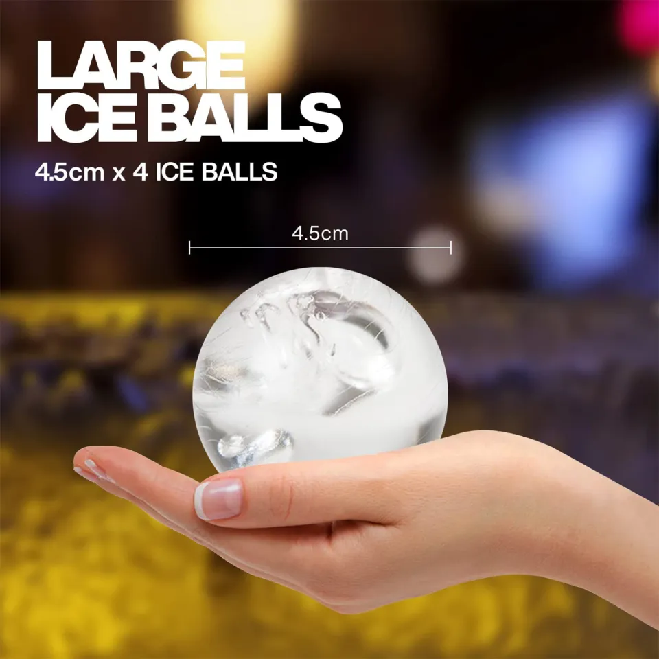 4Pcs Light Bulbs Ice Molds Round Ice Ball Molds, Ice Ball Maker