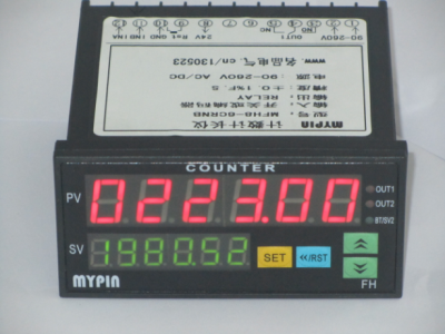 จอแสดงผล LED คู่เครื่องนับแบบดิจิตอลเคาน์เตอร์ดิจิตอลไฟฟ้าขนาด90 ~ 265V AC/DC เมตรยาว,รีเลย์เอาต์พุต PNP NPN Pulse