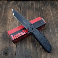 มีดพับ Kershaw 1990 Stainless Steel Survival Folding Knife (ใบดำด้ามดำ)