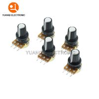 ▽☜ 5pcs/lot WH148 1K 10K 20K 50K 100K 500K Ohm 15mm 3 Pin Linear Taper Rotary Potentiometer Resistor for Arduino with AG2 White cap